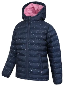 Mountain Warehouse Blue Navy Seasons Printed Water-Resistant Padded Jacket