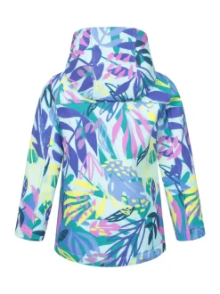 Mountain Warehouse Blue/Pink Exodus Kids Printed Water-Resistant Softshell Jacket