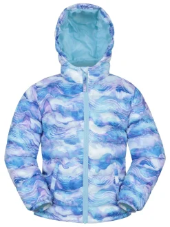 Mountain Warehouse Blue Seasons Printed Water-Resistant Padded Jacket
