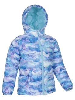 Mountain Warehouse Blue Seasons Printed Water-Resistant Padded Jacket