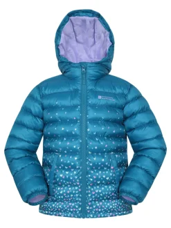 Mountain Warehouse Blue Seasons Printed Water-Resistant Padded Jacket