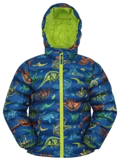Mountain Warehouse Blue Seasons Printed Water-Resistant Padded Jacket