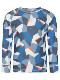 Mountain Warehouse Blue Talus Printed Baselayer-Top & Pants Set