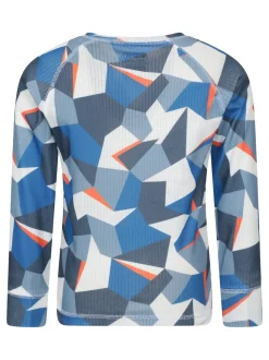Mountain Warehouse Blue Talus Printed Baselayer-Top & Pants Set