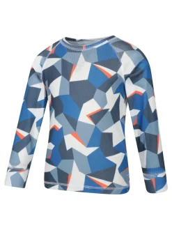 Mountain Warehouse Blue Talus Printed Baselayer-Top & Pants Set