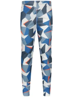 Mountain Warehouse Blue Talus Printed Baselayer-Top & Pants Set