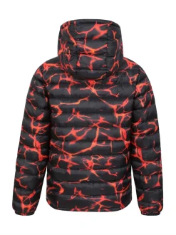 Mountain Warehouse Bright Orange Seasons Printed Water-Resistant Padded Jacket