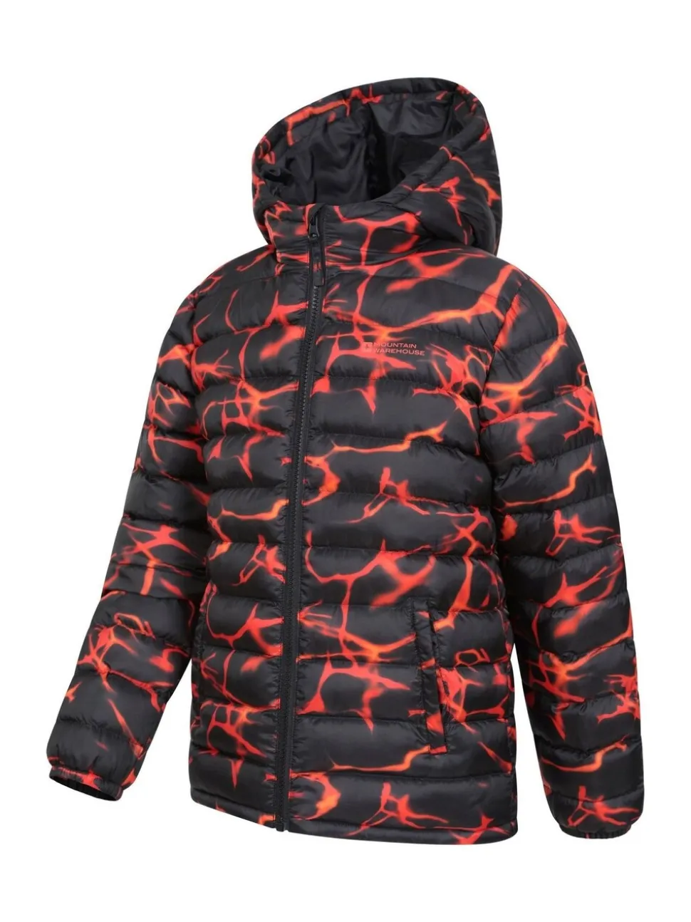 Mountain Warehouse Bright Orange Seasons Printed Water-Resistant Padded Jacket