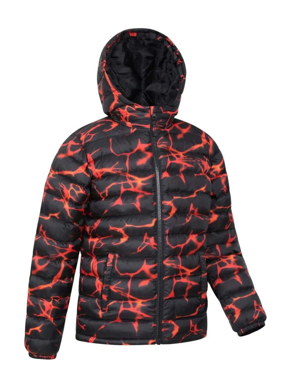 Mountain Warehouse Bright Orange Seasons Printed Water-Resistant Padded Jacket
