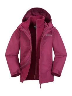 Mountain Warehouse Burgundy Red Fell 3-In-1 Water Resistant Jacket