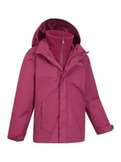 Mountain Warehouse Burgundy Red Fell 3-In-1 Water Resistant Jacket