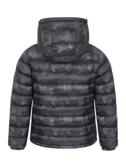 Mountain Warehouse Dark Black Seasons Printed Water-Resistant Padded Jacket