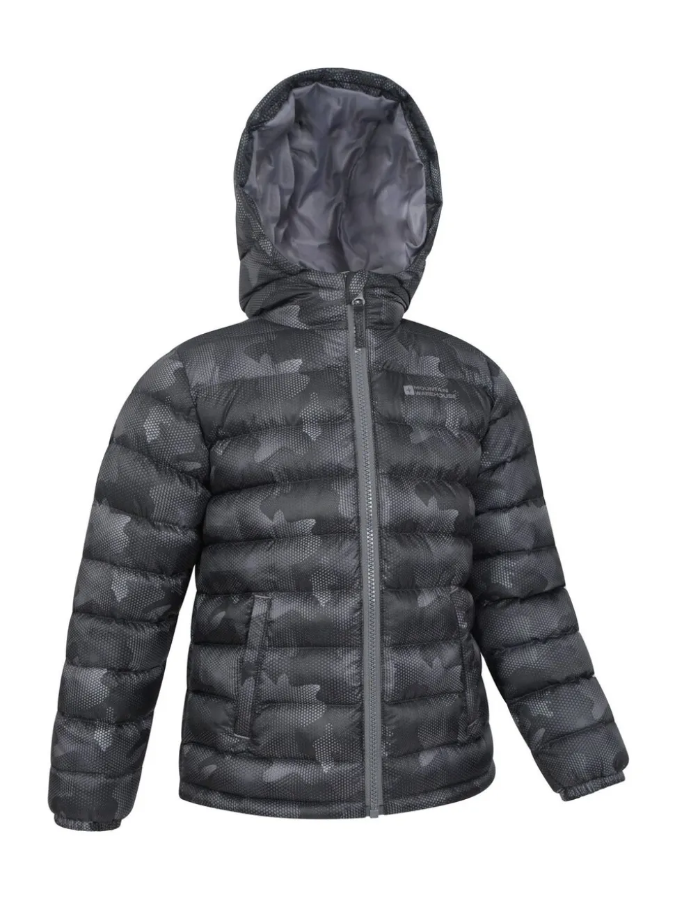 Mountain Warehouse Dark Black Seasons Printed Water-Resistant Padded Jacket