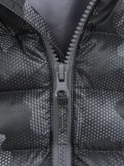 Mountain Warehouse Dark Black Seasons Printed Water-Resistant Padded Jacket