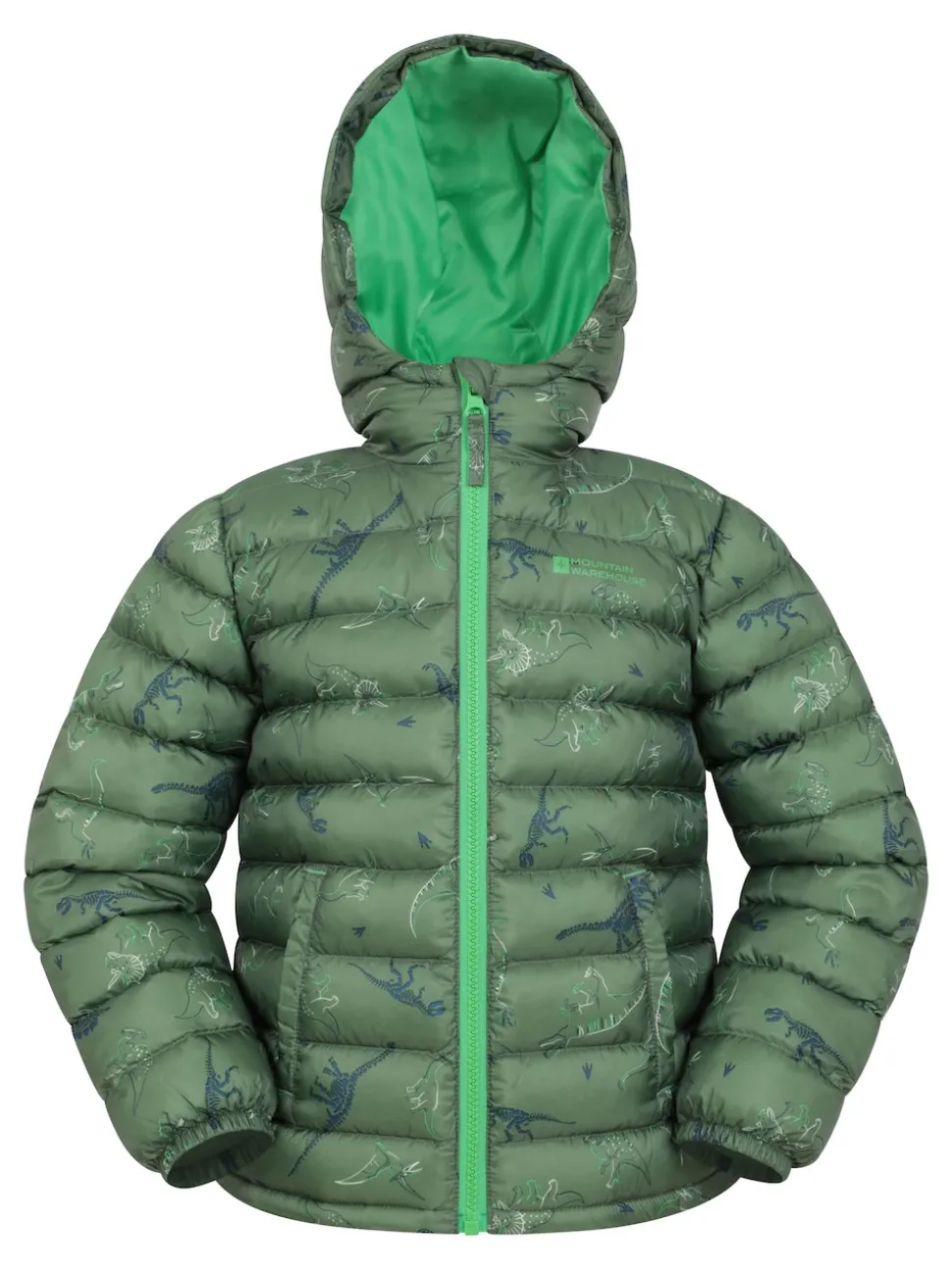 Mountain Warehouse Dark Green Seasons Printed Water-Resistant Padded Jacket