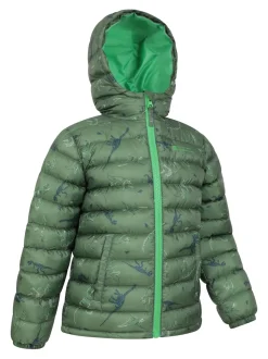Mountain Warehouse Dark Green Seasons Printed Water-Resistant Padded Jacket