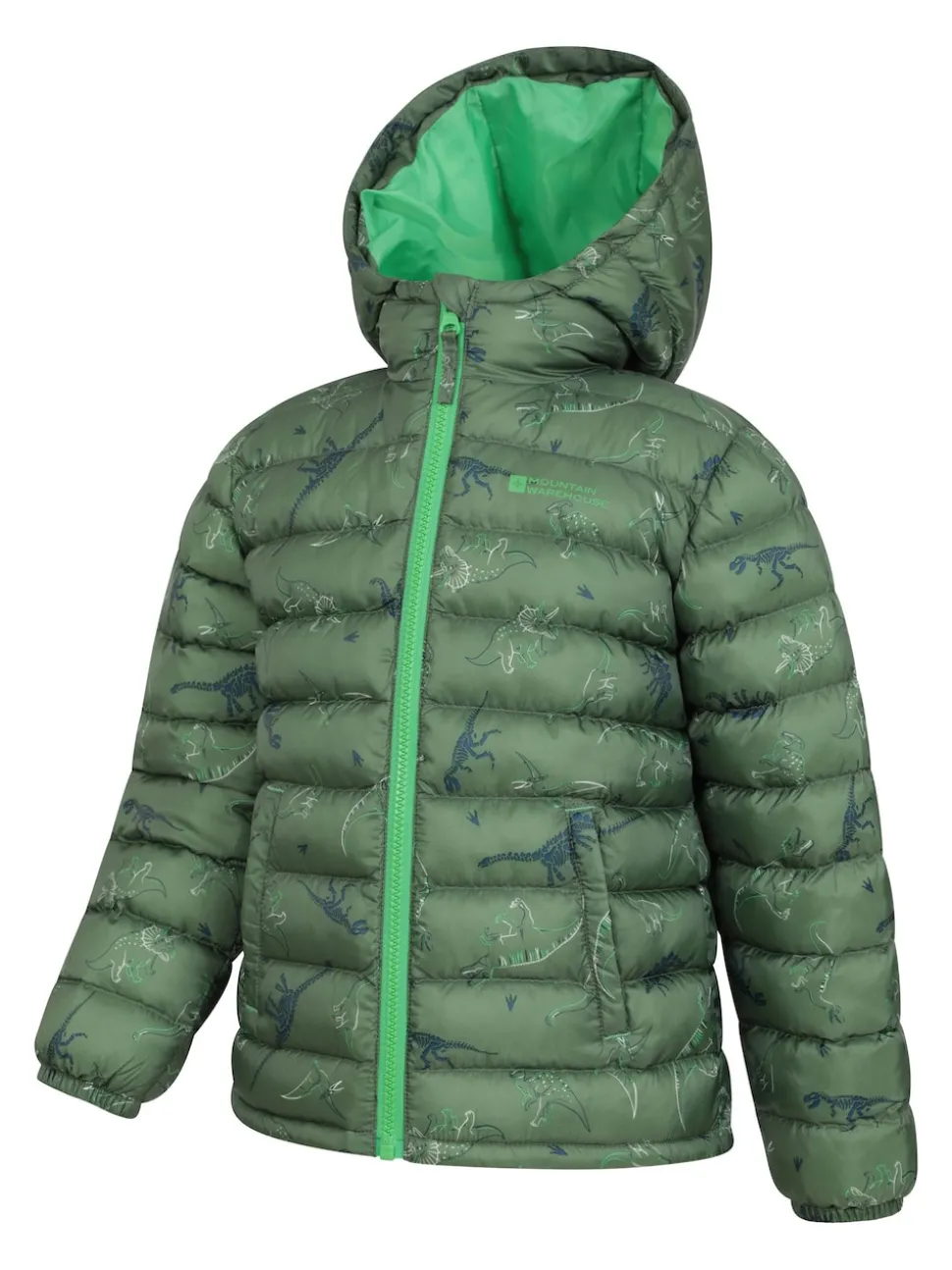 Mountain Warehouse Dark Green Seasons Printed Water-Resistant Padded Jacket