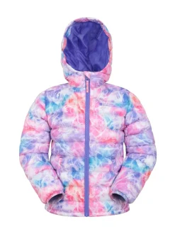 Mountain Warehouse Dark Pink Seasons Printed Water-Resistant Padded Jacket