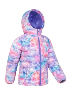 Mountain Warehouse Dark Pink Seasons Printed Water-Resistant Padded Jacket