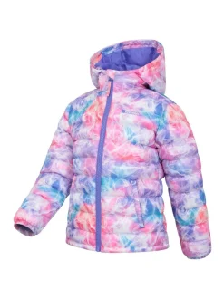 Mountain Warehouse Dark Pink Seasons Printed Water-Resistant Padded Jacket