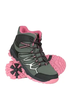 Mountain Warehouse Green Kids Softshell Walking Boots