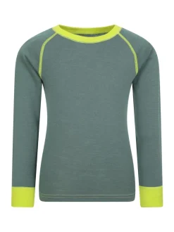 Mountain Warehouse Green Merino II Round Neck Baselayer Top