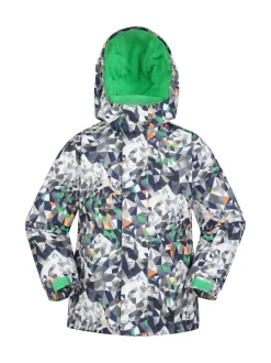 Mountain Warehouse Grey Fleece Lined Printed Snow Ski Jacket And Trousers Set