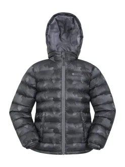 Mountain Warehouse Grey Seasons Printed Water-Resistant Padded Jacket