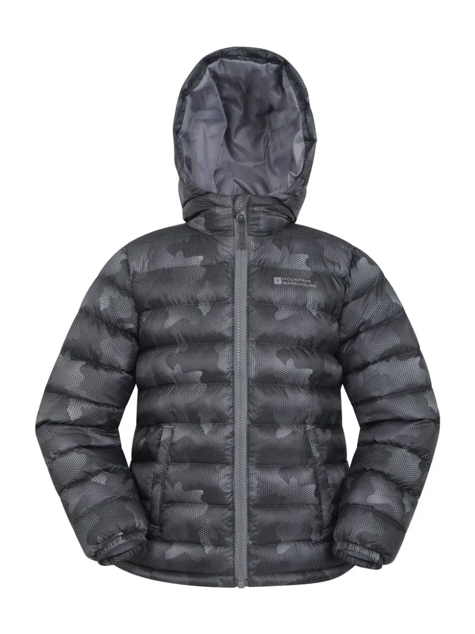 Mountain Warehouse Grey Seasons Printed Water-Resistant Padded Jacket