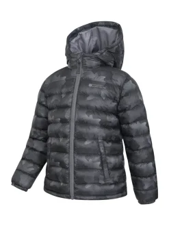 Mountain Warehouse Grey Seasons Printed Water-Resistant Padded Jacket