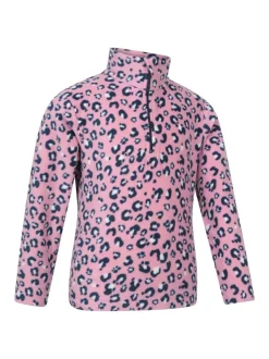 Mountain Warehouse Light Pink Kids Endeavour Printed Half-Zip Fleece