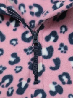 Mountain Warehouse Light Pink Kids Endeavour Printed Half-Zip Fleece