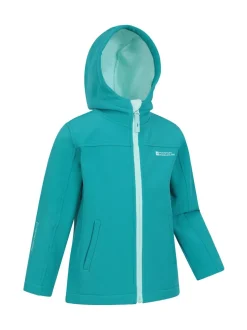 Mountain Warehouse Mid Blue Exodus Kids Water Resistant Softshell Jacket