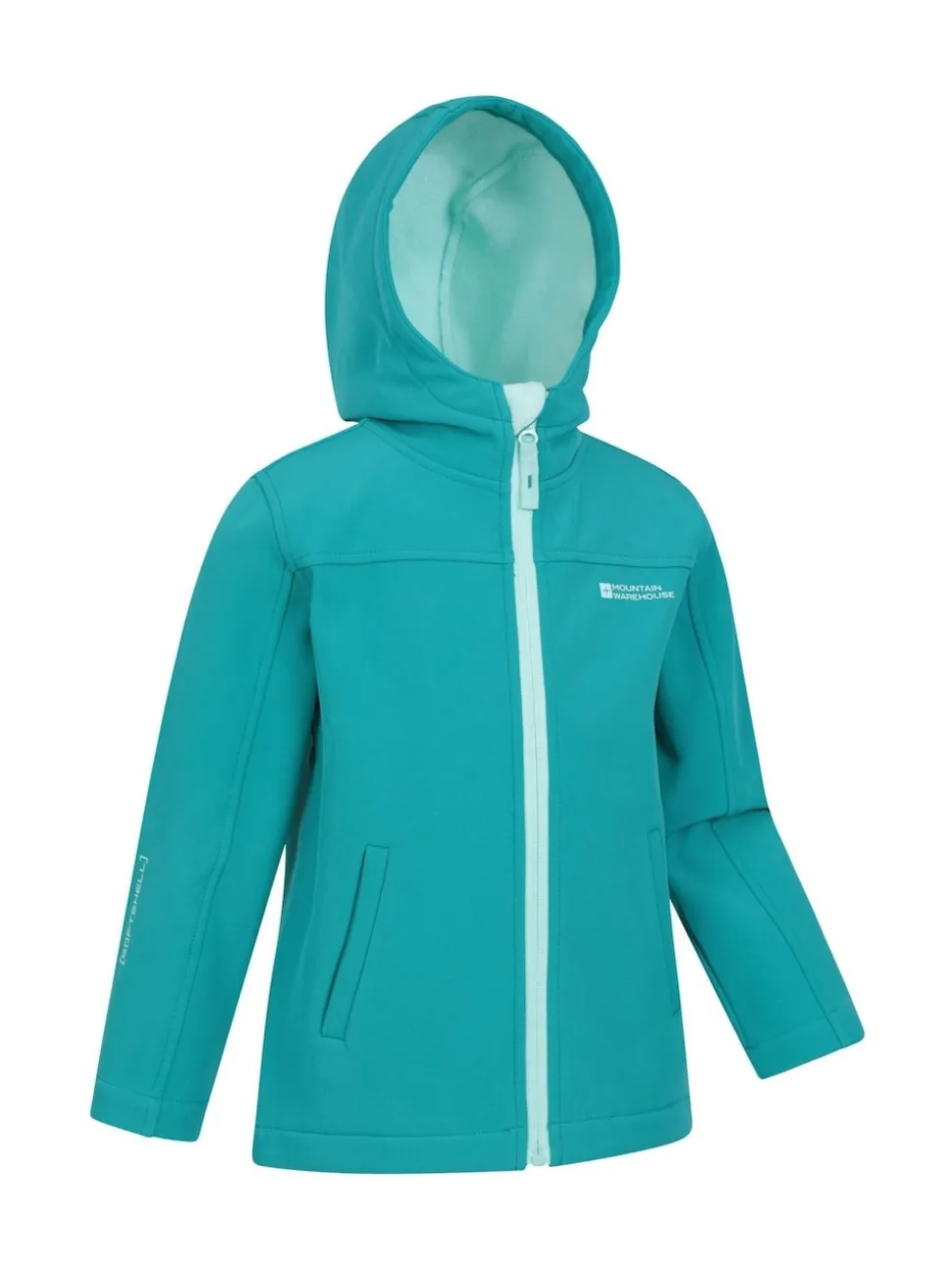 Mountain Warehouse Mid Blue Exodus Kids Water Resistant Softshell Jacket