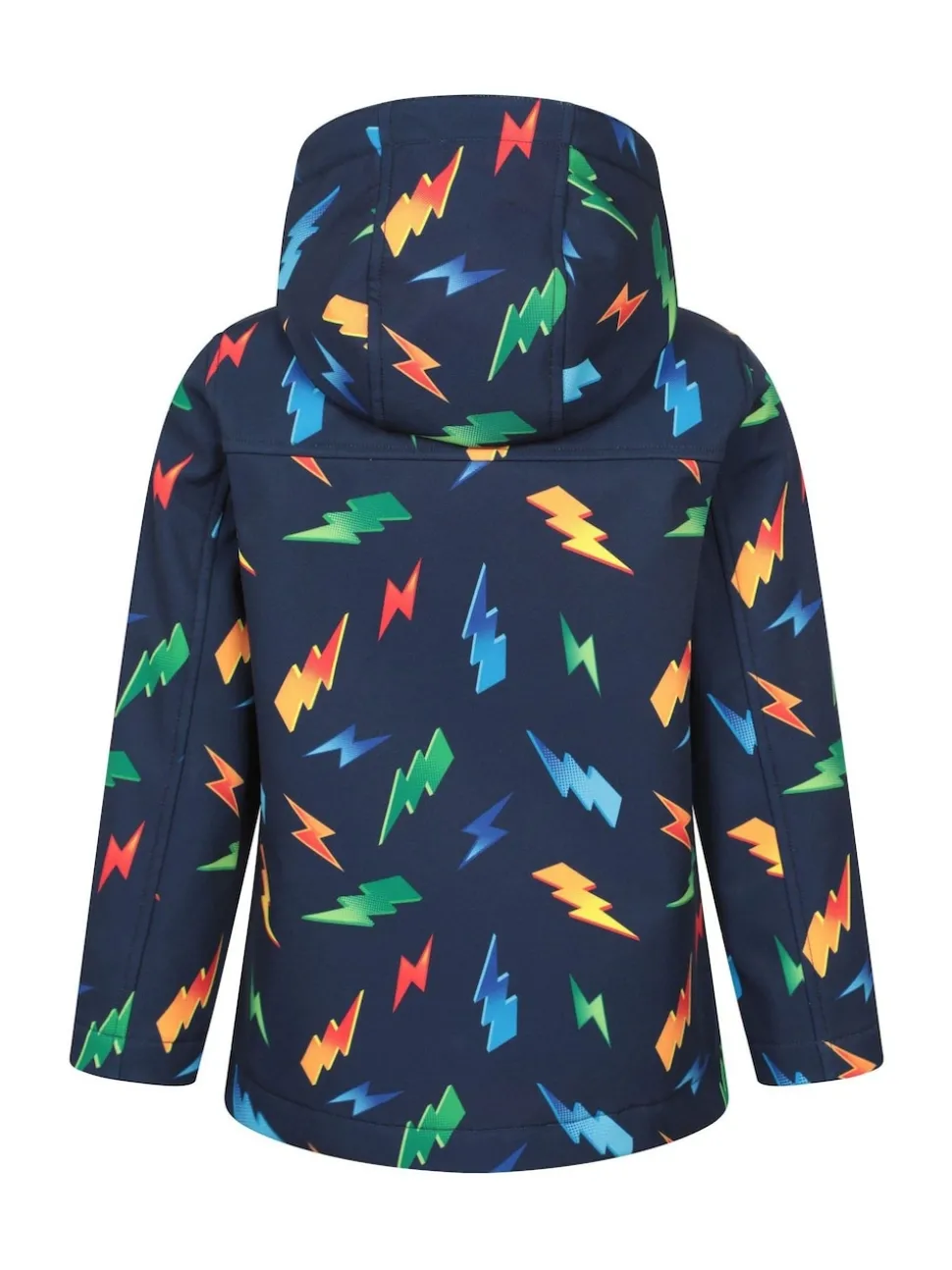 Mountain Warehouse Navy Exodus Kids Printed Water-Resistant Softshell Jacket