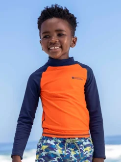 Mountain Warehouse Orange Long Sleeve Rash Vest