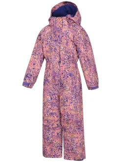 Mountain Warehouse Pink Cloud Printed All in One Waterproof Snowsuit