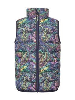 Mountain Warehouse Pink Kids Rocko Printed Padded Gilet