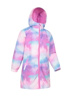 Mountain Warehouse Pink Kids Flo Printed Water Resistant Jacket