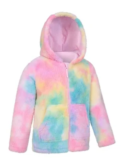Mountain Warehouse Pink Kids Rainbow Cosy Full Zip Hoodie