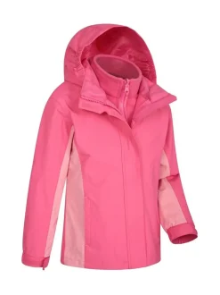 Mountain Warehouse Pink Lightning 3-in-1 Kids Waterproof Jacket