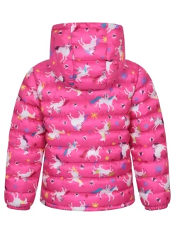 Mountain Warehouse Pink Seasons Printed Water-Resistant Padded Jacket