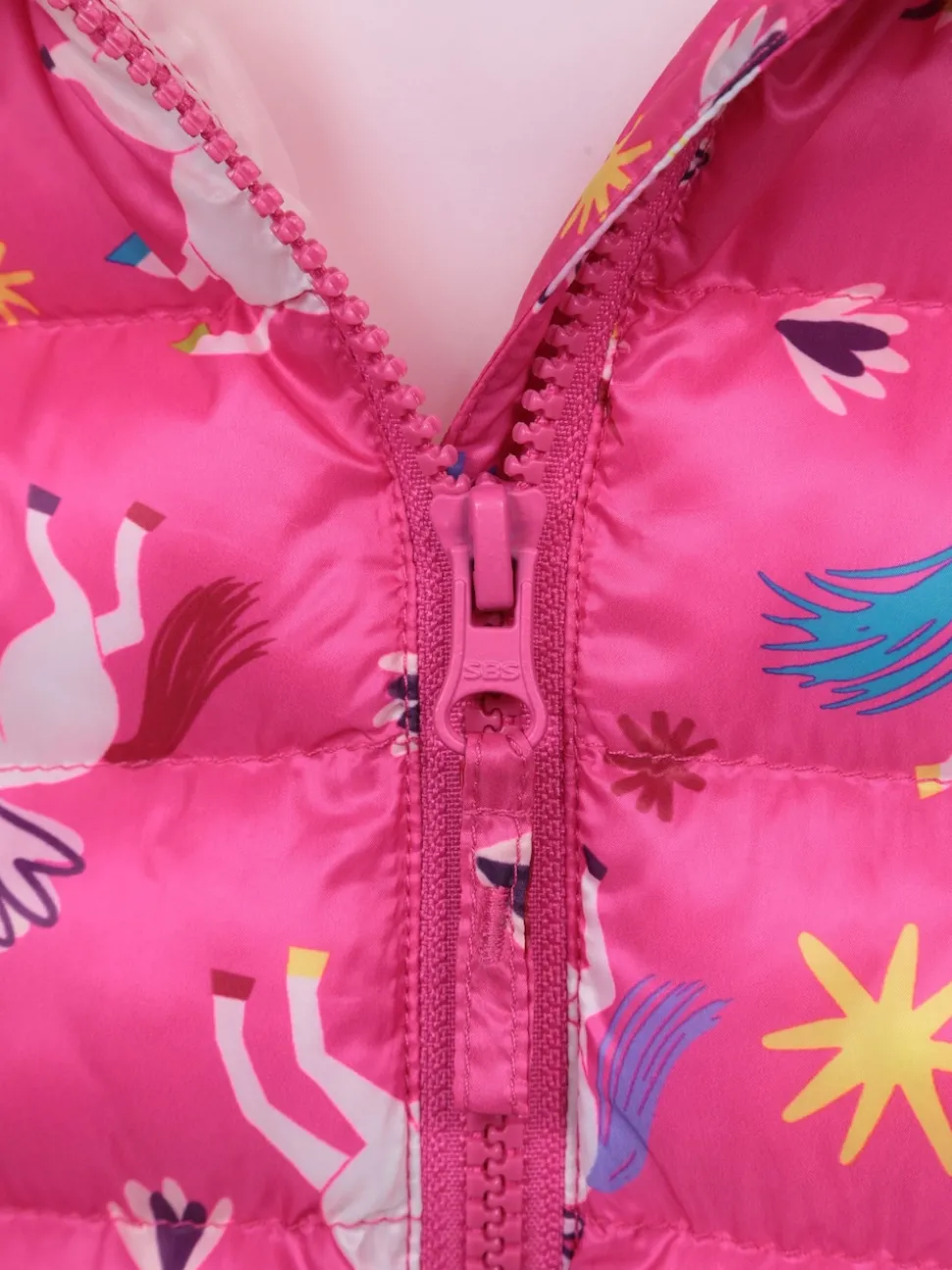 Mountain Warehouse Pink Seasons Printed Water-Resistant Padded Jacket