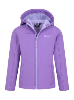 Mountain Warehouse Purple Chrome Exodus Kids Water Resistant Softshell Jacket