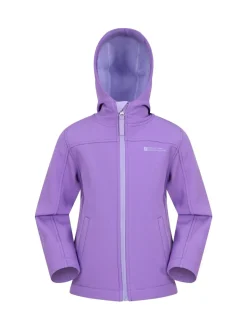 Mountain Warehouse Purple Chrome Exodus Kids Water Resistant Softshell Jacket