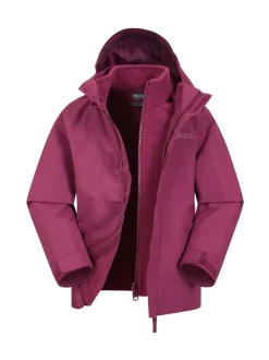 Mountain Warehouse Purple Fell Kids 3 In 1 Water Resistant Jacket