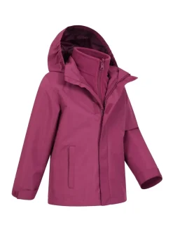 Mountain Warehouse Purple Fell Kids 3 In 1 Water Resistant Jacket