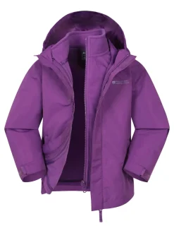 Mountain Warehouse Purple Fell Water-Resistant 3 In 1 Jacket