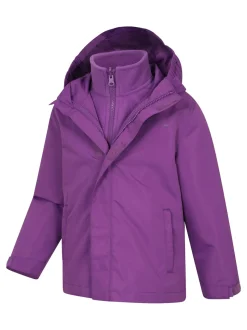 Mountain Warehouse Purple Fell Water-Resistant 3 In 1 Jacket