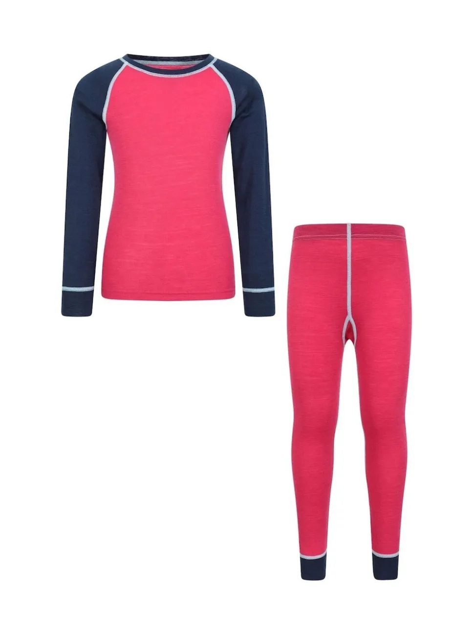 Mountain Warehouse Purple Kids Merino II Thermal Top And Trousers Set